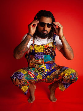Patchwork Dungarees, Dungarees africanos en Ankara - Festival Dungarees