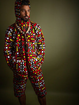 Afrikanische Statement Halskette mit Masai Perlenarbeit