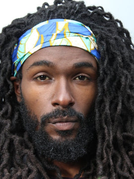 Afrikanisches Stirnband in Lila Ankara