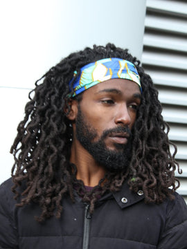 Afrikanisches Stirnband in Lila Ankara