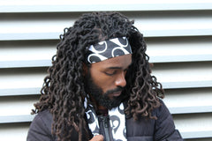 African Headband in White & Black - Continent Clothing 