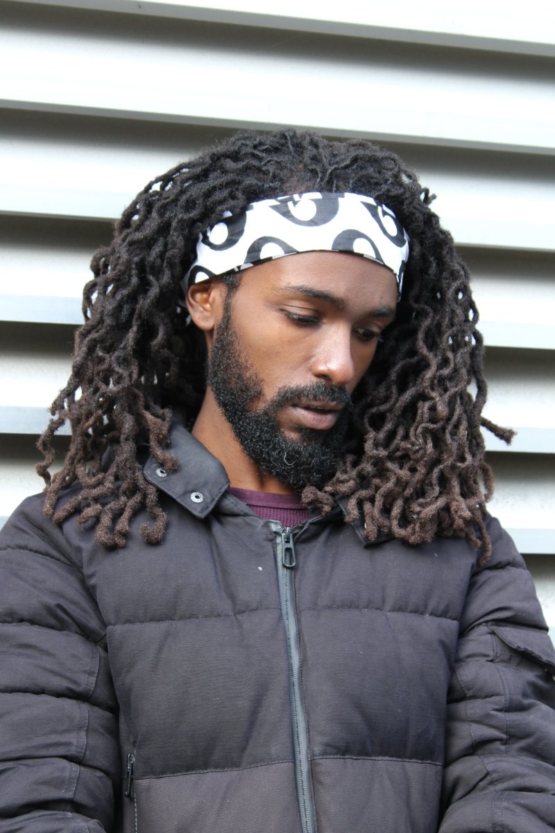 African Headband in White & Black - Continent Clothing 