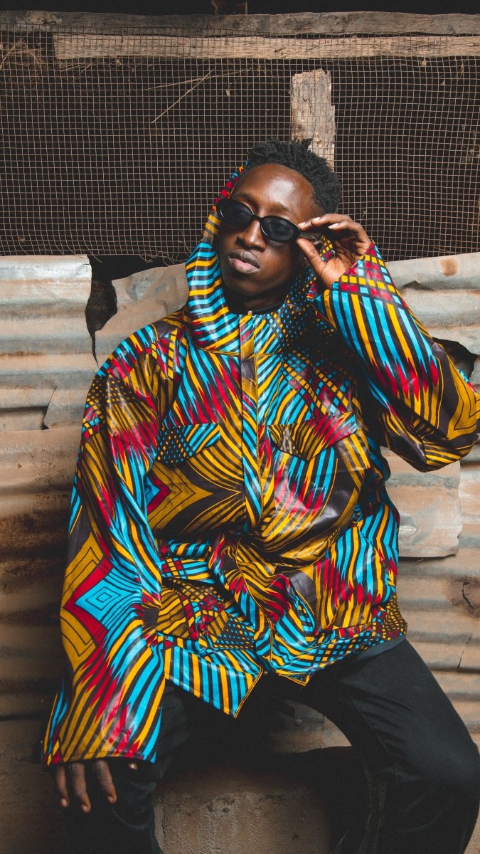 African Hooded Jacket In Wow Print - The Continent Clothing