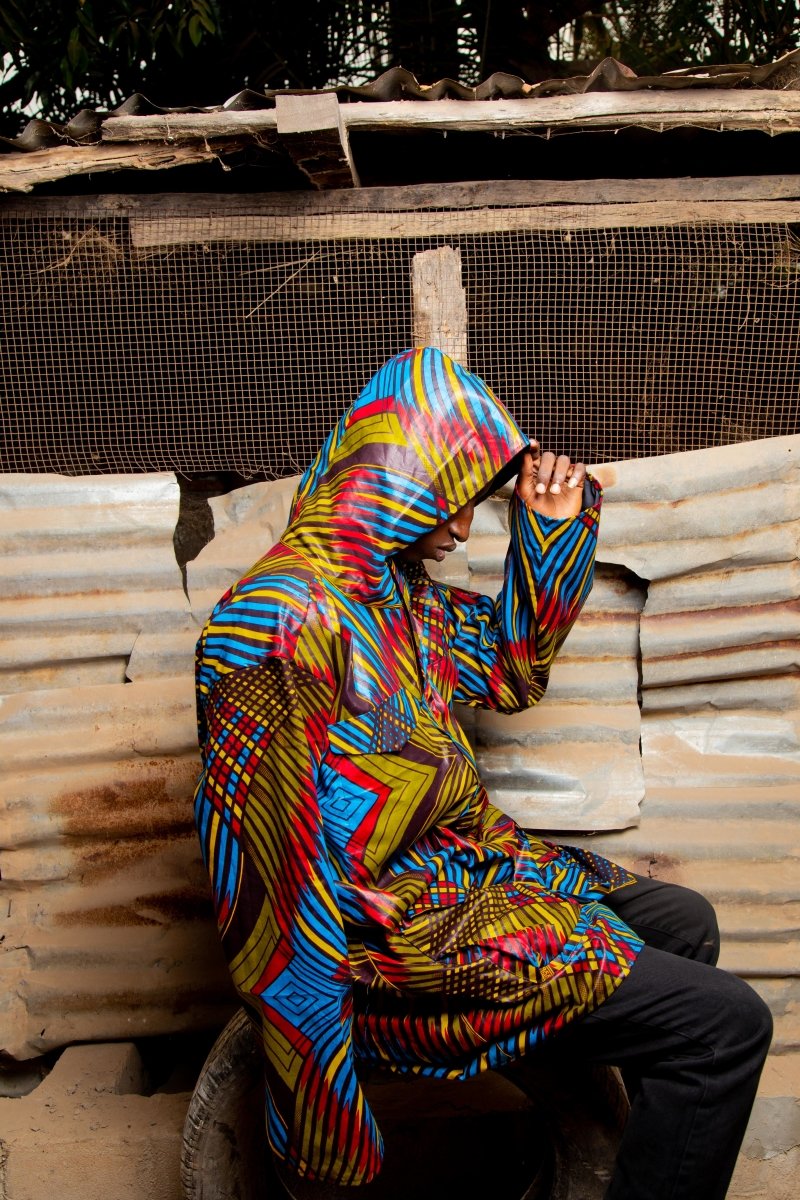 African Hooded Jacket In Wow Print - The Continent Clothing