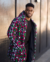 African Hoodie In Electric Pink Samakaka - The Continent Clothing