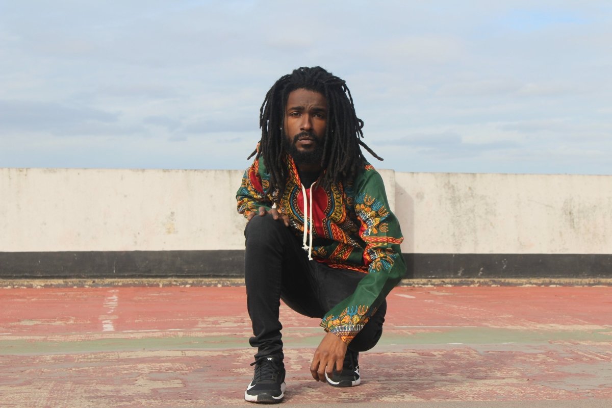 African Hoodie in Green Dashiki Print - Festival Hoodie - Continent Clothing 