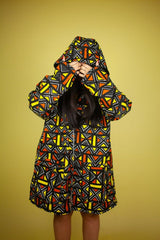 African Jacket In Earthy Tones Mud Cloth - The Continent Clothing