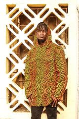 African Jacket In Electric Orange - Continent Clothing 