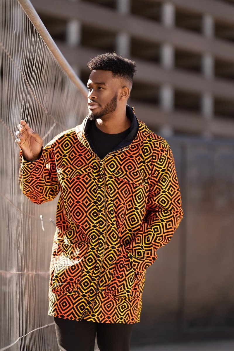 African Jacket In Electric Orange - The Continent Clothing