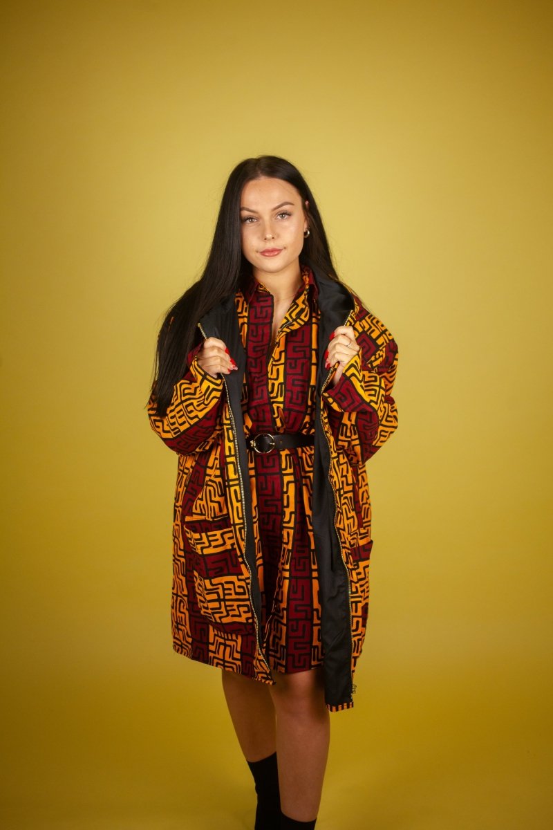 African Jacket In Red & Yellow - The Continent Clothing