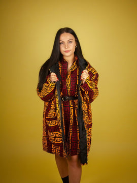 African Jacket In Red & Yellow