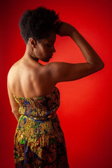 African Maxi Dress In Beautiful Gold - Continent Clothing 