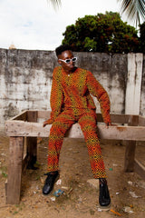 African Pants In Electric Orange - The Continent Clothing