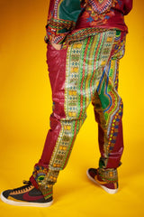 African Pants In Red Dashiki - Continent Clothing 