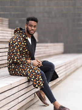 African Parka In Earthy Mud Cloth