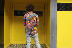 African Patchwork Shirt - Colour Crazy Festival Shirt - Continent Clothing 