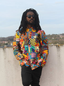 Camisa de Patchwork-Colour Crazy Festival Shirt