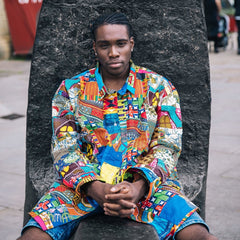 African Patchwork Shirt - Colour Crazy Festival Shirt - Continent Clothing 