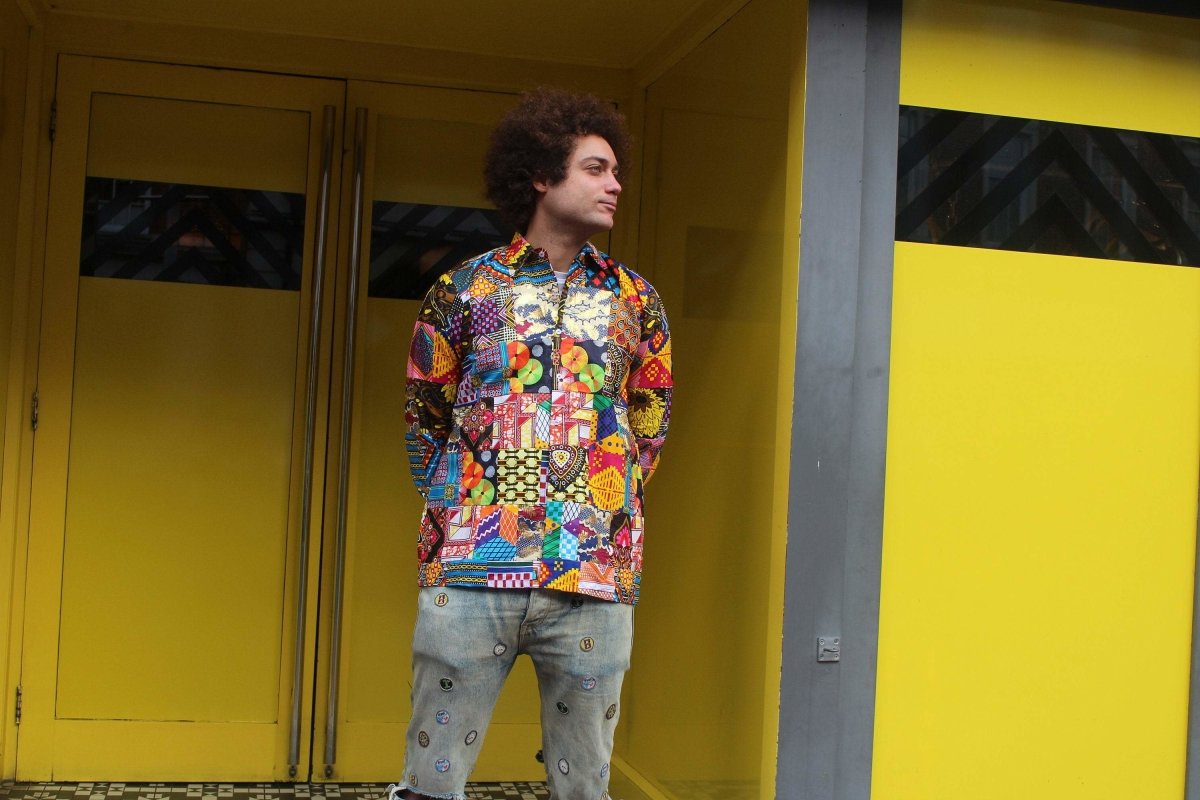 African Patchwork Shirt - Colour Crazy Festival Shirt - Continent Clothing 