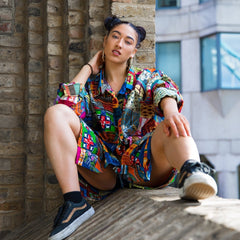 African Patchwork Shirt - Colour Crazy Festival Shirt - Continent Clothing 