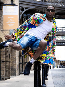 Camisa de patchwork africano - camisa ecológica - ropa ética