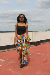 African Patchwork Skirt, Rah Rah - Festival Skirt - Continent Clothing 