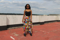 African Patchwork Skirt, Rah Rah - Festival Skirt - Continent Clothing 
