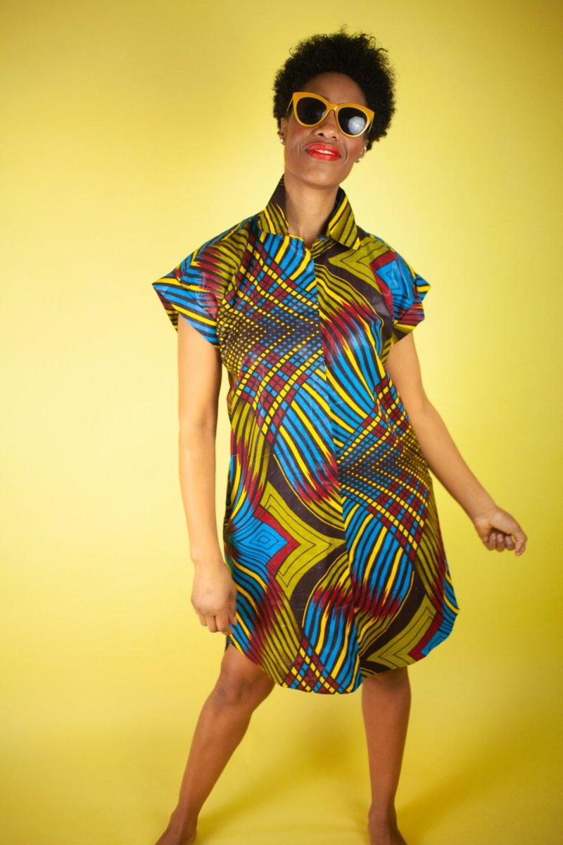 African Print Dress In Wow Print - The Continent Clothing