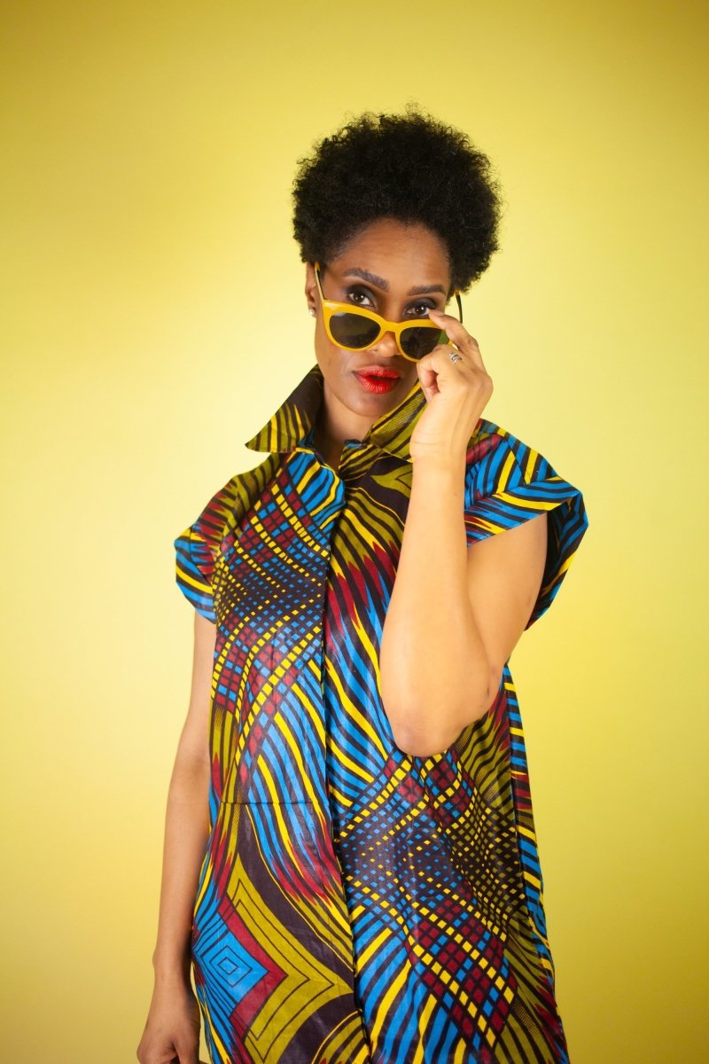 African Print Dress In Wow Print - The Continent Clothing