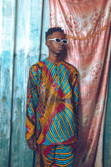 African Print Suit In Wow Print - The Continent Clothing