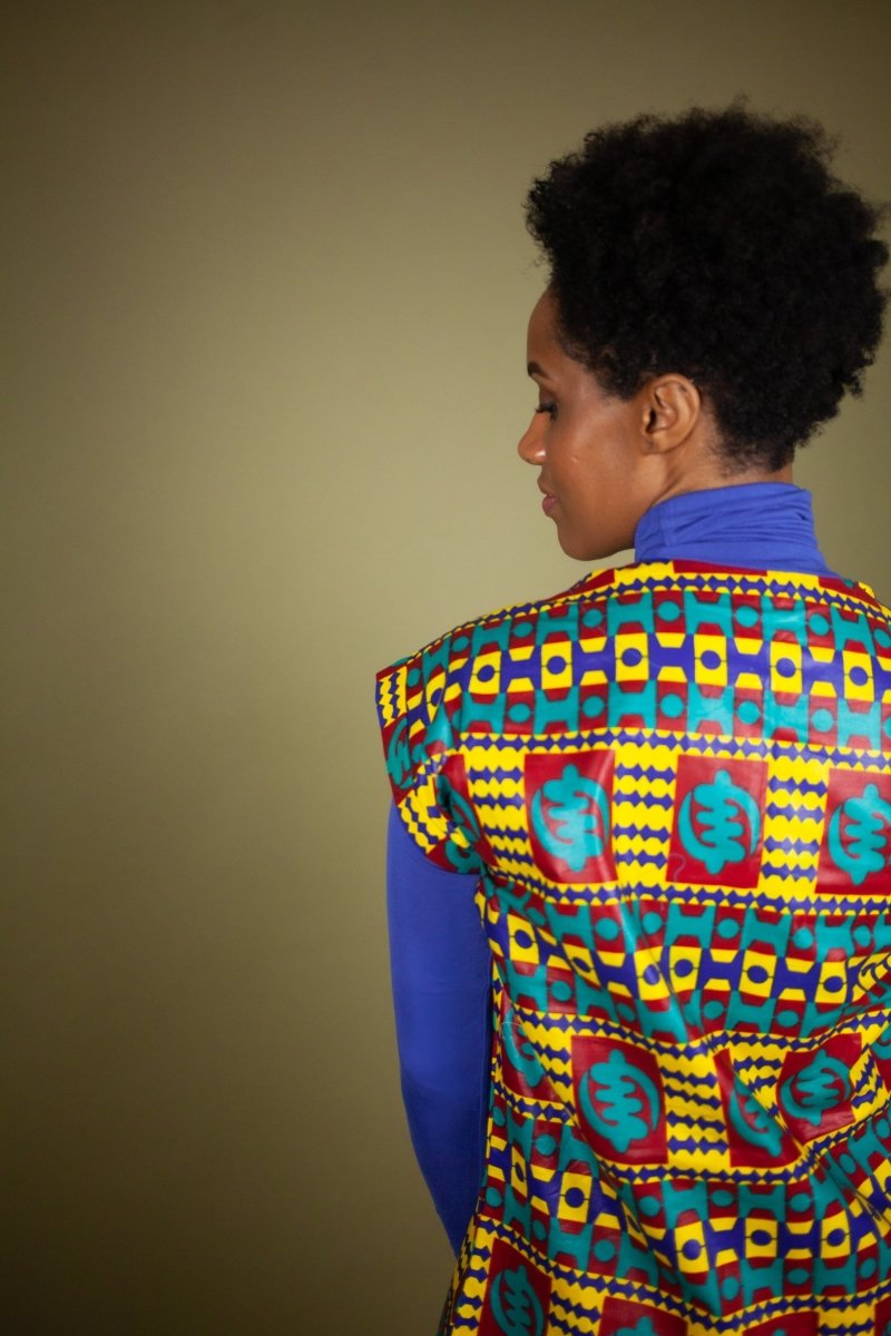 African Shift Dress In Kente - Continent Clothing 