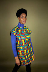 African Shift Dress In Kente - Continent Clothing 