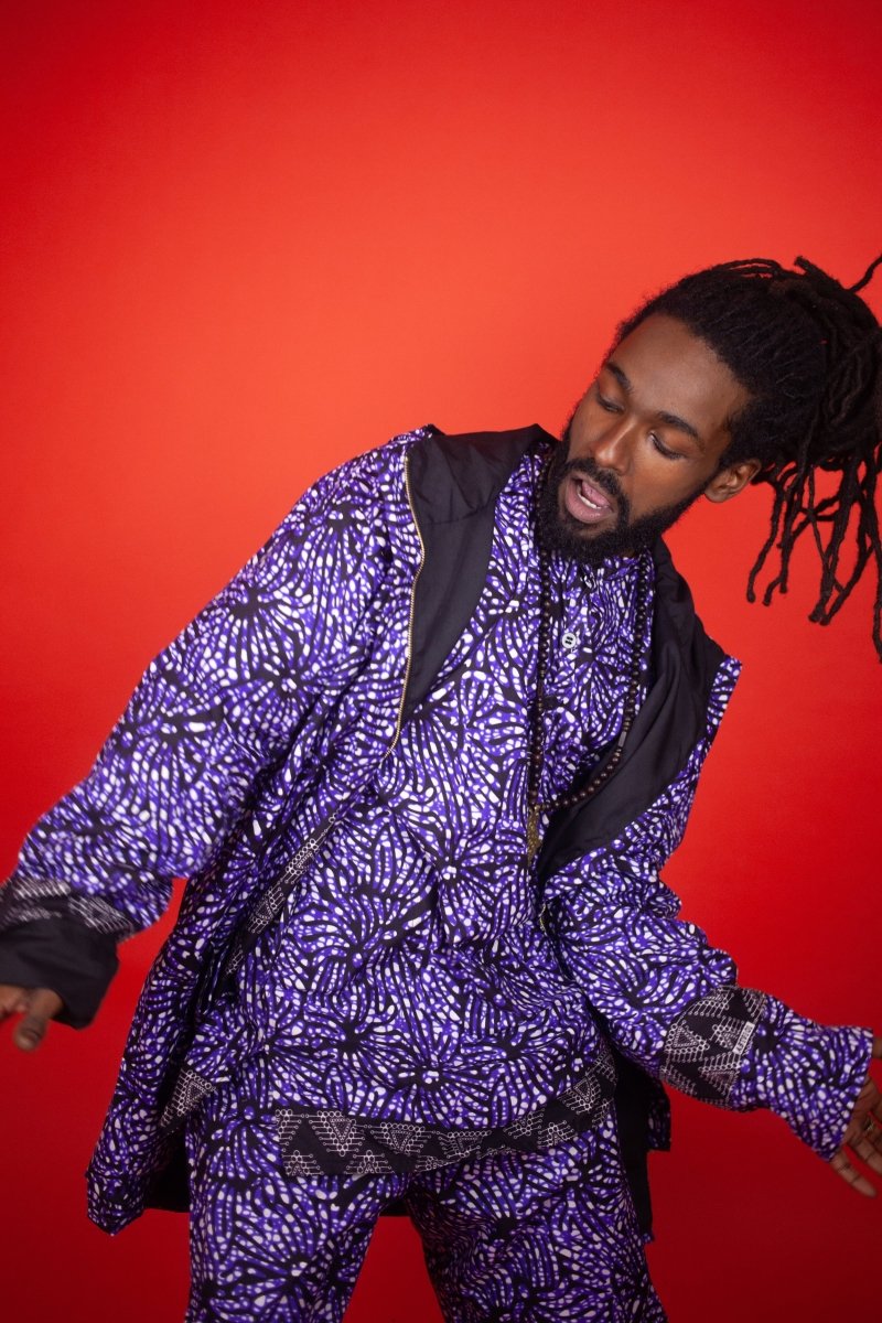 African Shirt in Chilled Purple - Continent Clothing 