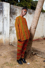 African Shirt In Electric Orange - The Continent Clothing