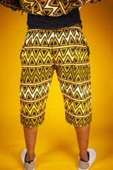 African Shorts In Earthy Tones Mud Cloth - Continent Clothing 