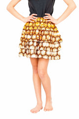 African Skirt, Rah Rah in Brown Ankara Print - Festival Skirt - Continent Clothing 