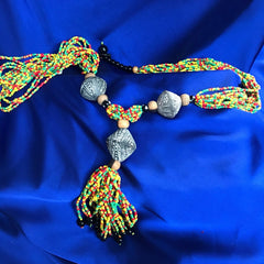 African Statement Necklace with Masai Beadwork - Continent Clothing 
