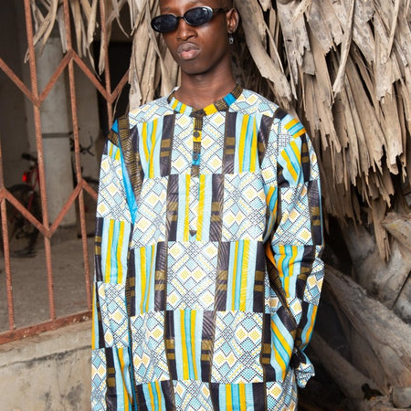 Abbinamento abito africano in rosso Samakaka