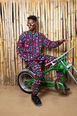 African Suit In Electric Pink Samakaka - The Continent Clothing