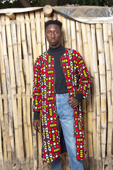 African Summer Coat in Electric Red - The Continent Clothing