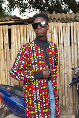 African Summer Coat in Electric Red - The Continent Clothing