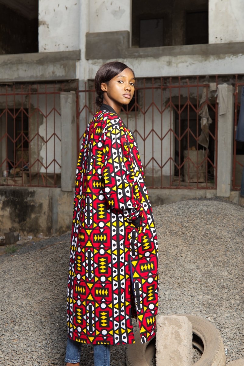 African Summer Coat in Electric Red - The Continent Clothing