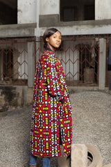 African Summer Coat in Electric Red - The Continent Clothing