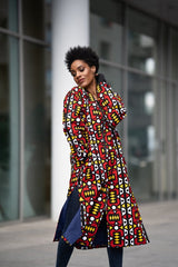African Summer Coat in Electric Red - The Continent Clothing