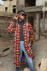 African Summer Coat in Electric Red - The Continent Clothing