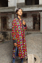 African Summer Coat in Electric Red - The Continent Clothing