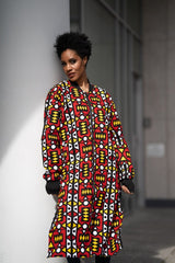 African Summer Coat in Electric Red - The Continent Clothing
