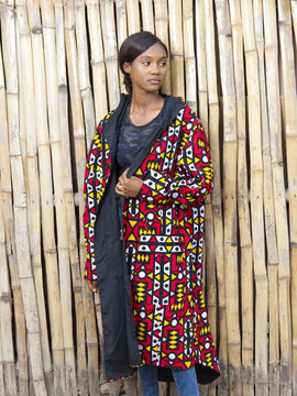African Summer Coat In Electric Red