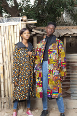 African Summer Parka In Earthy Mud Cloth - The Continent Clothing