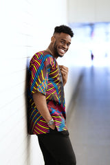 African T-Shirt in Wow Print - The Continent Clothing